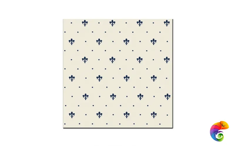 Керамическая плитка Petrachers Grand Elegance Giglio Blu Su Panna 20x20