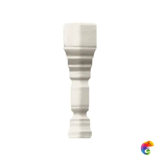 Вставка Ceramiche Grazia Epoque Angolo Terminal Deco Bianco Matt 2x12