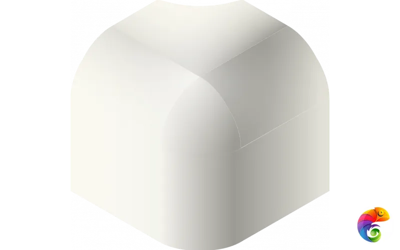 Italon Керамическая вставка 3D Experience Spigolo A.E. White 1x1 Opaco