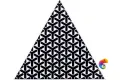 Керамическая плитка Petracers Triangolo Ypsilon Nero Su Bianco 17x17