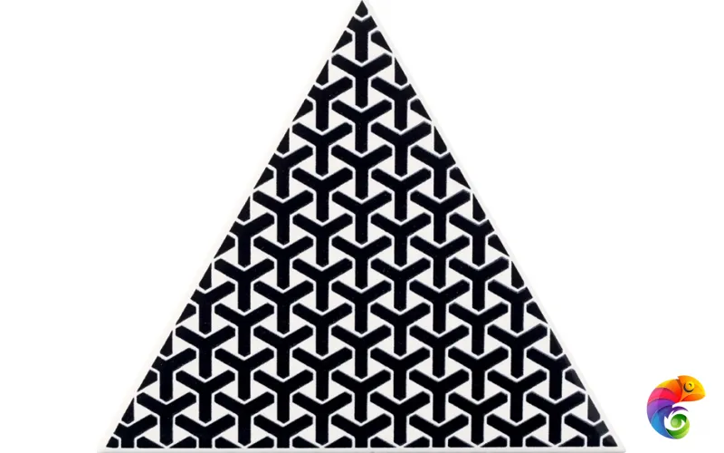 Керамическая плитка Petracers Triangolo Ypsilon Nero Su Bianco 17x17