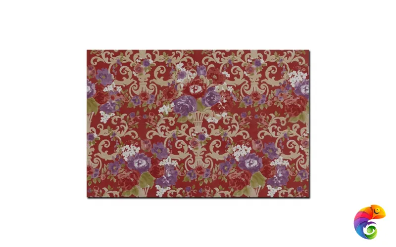 Керамическая плитка Petrachers Primavera Romana Fioritura Su Rosso Luc 65x97,7