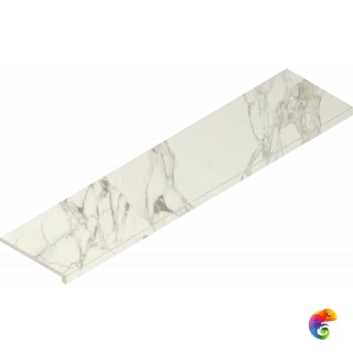 Italon Керамогранитная ступень Charme Deluxe Scalino Ang. DX Arabescato 33х120 Cer