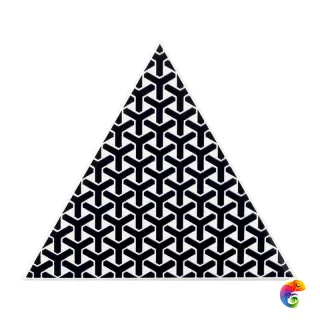 Керамическая плитка Petracers Triangolo Ypsilon Nero Su Bianco 17x17
