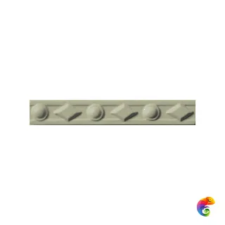 Бордюр Ceramiche Grazia Electa Diamantato Verde Craquele 3x20