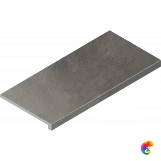 Italon Керамогранитная ступень Millennium Scal. Front Black 33x60 Nat
