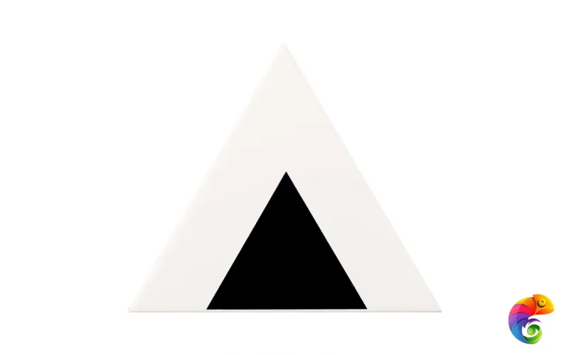 Керамическая плитка Petracers Triangolo Pallino Nero Su Bianco 17x17