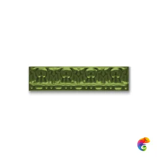 Керамическая плитка Ceramica Ribesalbes Zocalo Cordon Relieve Azul Verde 5x20