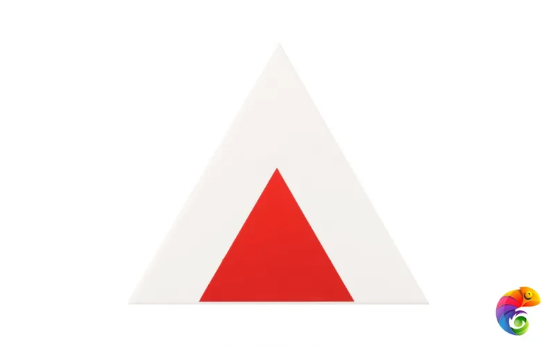 Керамическая плитка Petracers Triangolo Pallino Rosso Su Bianco 17x17