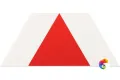 Керамическая плитка Petracers Triangolo Pallino Rosso Su Bianco 17x17