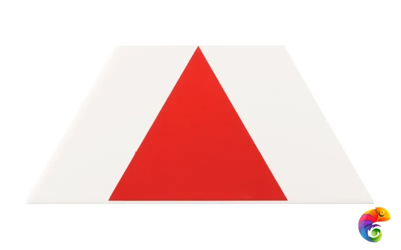 Керамическая плитка Petracers Triangolo Pallino Rosso Su Bianco 17x17
