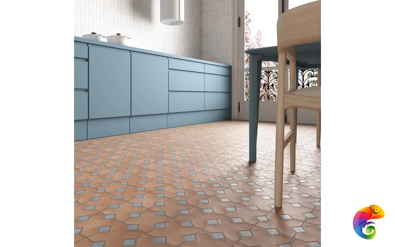 Equipe Керамогранитные вставки Kasbah Taco Blue Grass 3,4х3,4х0,9 Matt