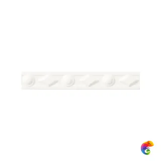 Бордюр Ceramiche Grazia Electa Diamantato Bianco Matt 3x20
