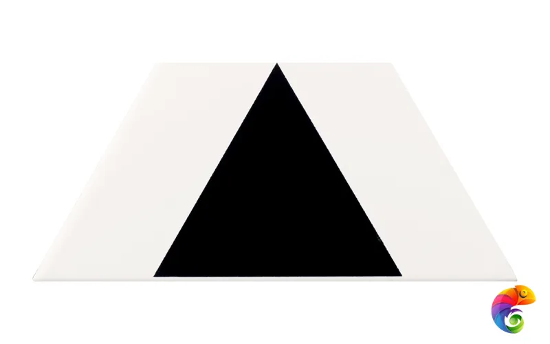 Керамическая плитка Petracers Triangolo Pallino Nero Su Bianco 17x17