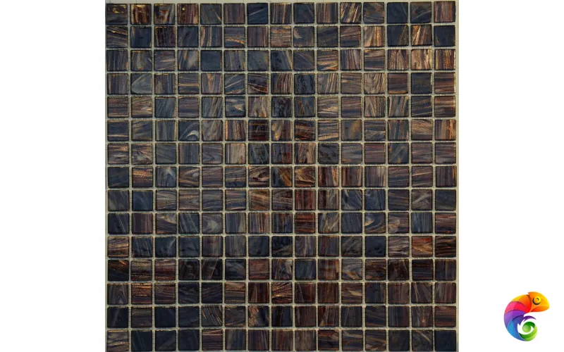 JNJ Стеклянная мозаика 2x2 с авантюрином GC44 сетка 327x327-