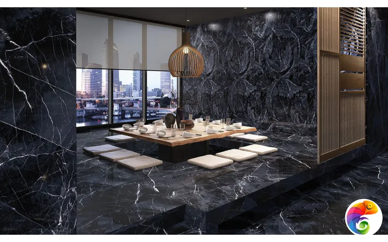 Керамогранит Emil Ceramica Tele Di Marmo Revolution Calacatta Black Lappato 60x120x0,95