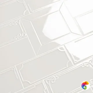 Керамическая плитка Etruria Design Art Deco Vectorframe C Pearly White 1° Scelta 12,5x25