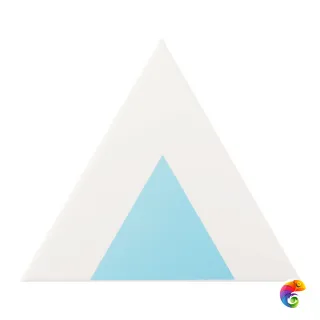 Керамическая плитка Petracers Triangolo Pallino Azzurro Su Bianco 17x17