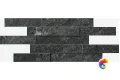 Керамогранит Италон Скайфолл Неро Брик 3D Патинированный 28x78