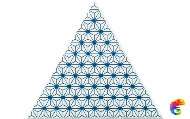 Керамическая плитка Petracers Triangolo Stella Blu Su Bianco 17x17