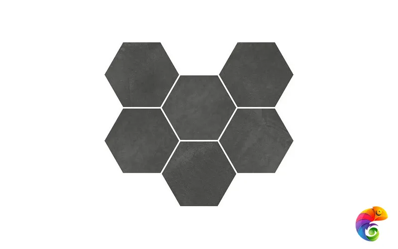 Мозаика  Italon Continuum Petrol Mosaico Hexagon  25x29