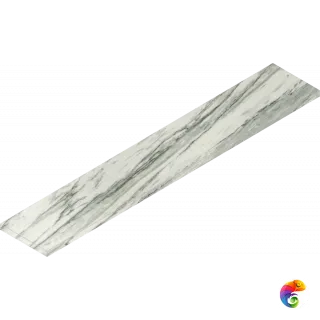 Italon Керамогранитная ступень Skyfall Scalino Ang. SX Bianco Paradiso 33x160 Nat