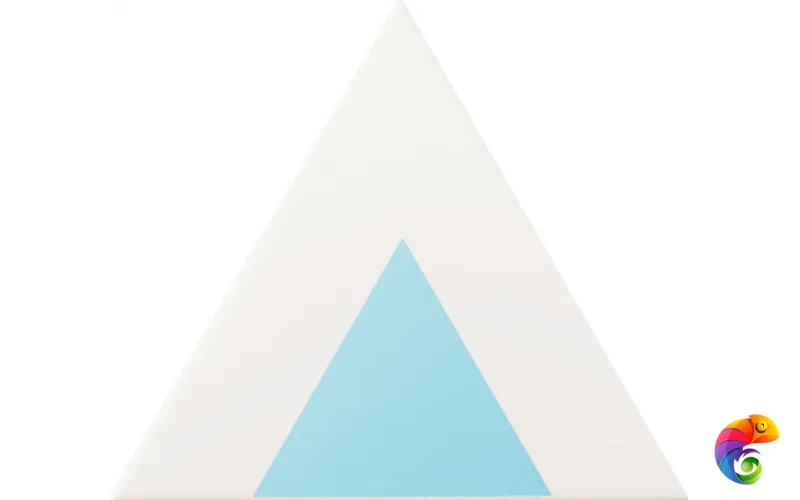 Керамическая плитка Petracers Triangolo Pallino Azzurro Su Bianco 17x17