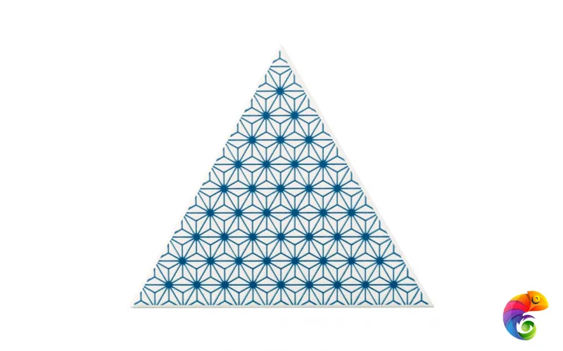Керамическая плитка Petracers Triangolo Stella Blu Su Bianco 17x17
