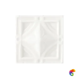 Вставка Ceramiche Grazia Essenze Neoclassico Tozzetto Bianco Craquele 6x6