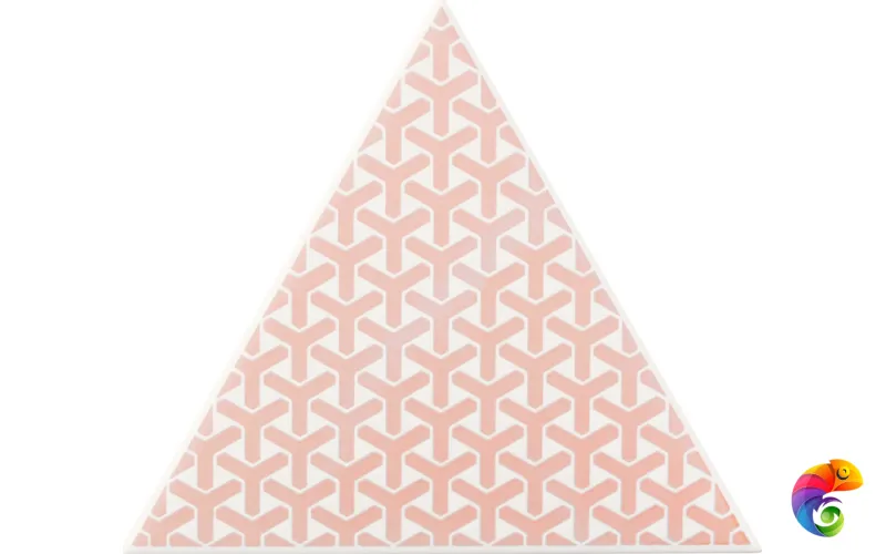 Керамическая плитка Petracers Triangolo Ypsilon Rosa Su Bianco 17x17