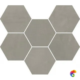 Мозаика Italon  Continuum Iron Mosaico Hexagon  25x29