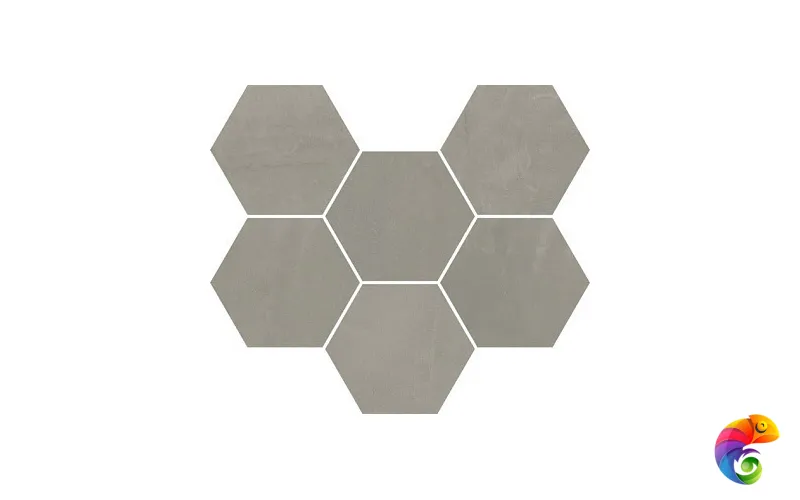 Мозаика Italon  Continuum Iron Mosaico Hexagon  25x29