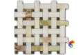 Мозаика ART NATURA  из натурального камня 30x60/15x15 Marble Mosaic Basket Weave Verde/Rain 305x305