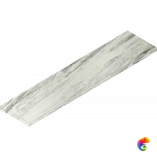 Italon Керамогранитная ступень Skyfall Scalino Front Bianco Paradiso 33x120 Cer