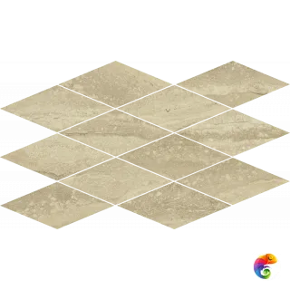 Italon Керамогранитная мозаика Charme Advance Mosaico Diamond Travertino 28x48