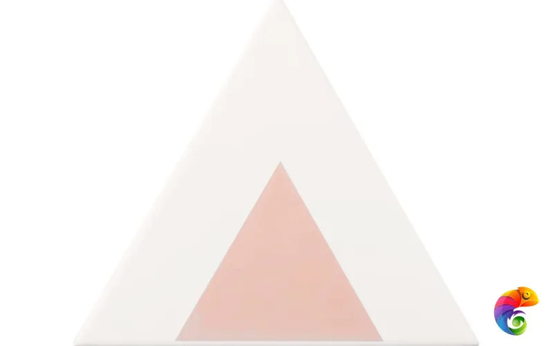 Керамическая плитка Petracers Triangolo Pallino Rosa Su Bianco 17x17
