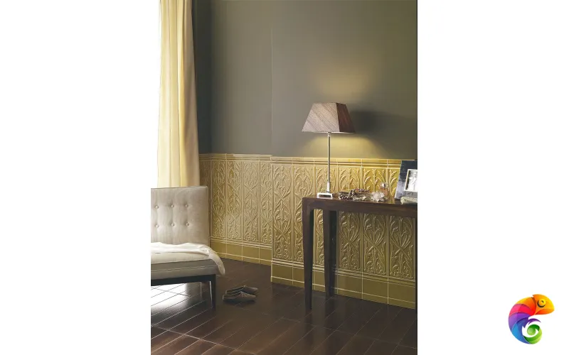 Бордюр Ceramiche Grazia Epoque Finale Diamantato Mustard Craquele 6,5x20
