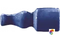 Вставка Ceramiche Grazia Epoque Angolo Finale Diamantato Cobalt Craquele 2x6,5