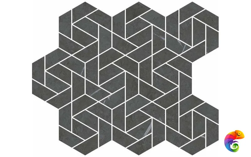 Керамогранит Italon Metropolis Mosaico Icon Imperial Black 28,6x34,7