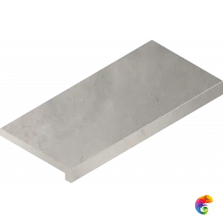Italon Керамогранитная ступень Millennium X2 Scalino Front Silver 33x60 Nat