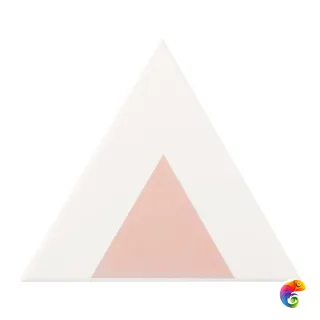 Керамическая плитка Petracers Triangolo Pallino Rosa Su Bianco 17x17
