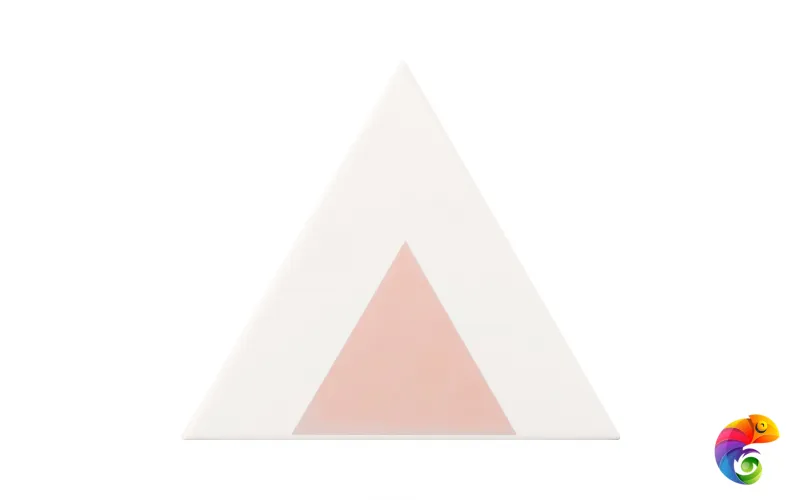 Керамическая плитка Petracers Triangolo Pallino Rosa Su Bianco 17x17
