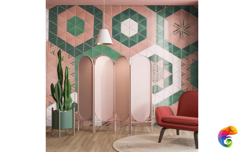 Керамическая плитка Petracers Triangolo Fondo ROSA 17x17