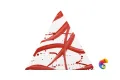 Керамическая плитка Petracers Triangolo Splash Rosso Su Bianco 17x17
