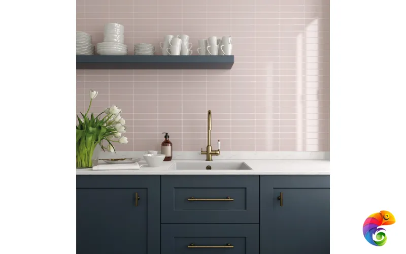 Плитка Equipe Costa Nova Pink Stony Glossy 5x20 см