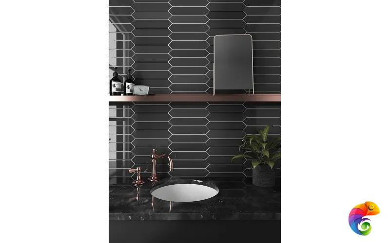 Керамическая плитка Equipe Arrow Black Luc 5x25