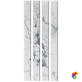 Стеклянный профиль Sicis You Glass  Electric Marble Cal Silver 26,2 x 300 x 6 мм