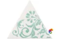 Керамическая плитка Petracers Triangolo Ricciolo Verde Su Bianco 17x17