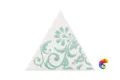 Керамическая плитка Petracers Triangolo Ricciolo Verde Su Bianco 17x17
