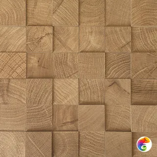 Provenza Керамогранитный декор W-Circles Mosaico 3D Cube Oak 27x27 матовый